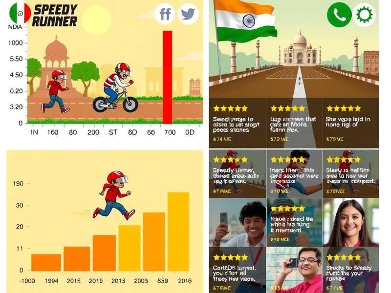 Collage of positive Speedy Runner reviews from Indian players